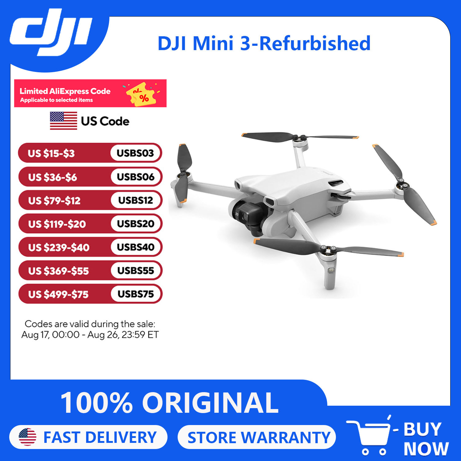 Drone Video Production - Refurbished DJI Mini 3 drones met