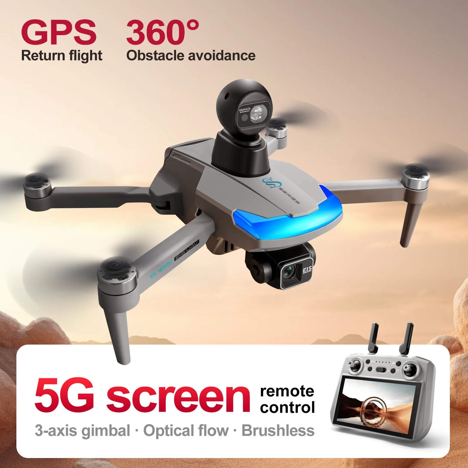Drone Surveying - S185 Professionele Drone 2.7K HD Dubbele